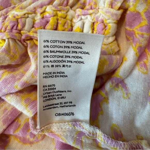 Free People Small Say the Word Ruched Abstract Floral Long Sleeve Top - Picture 8 of 8